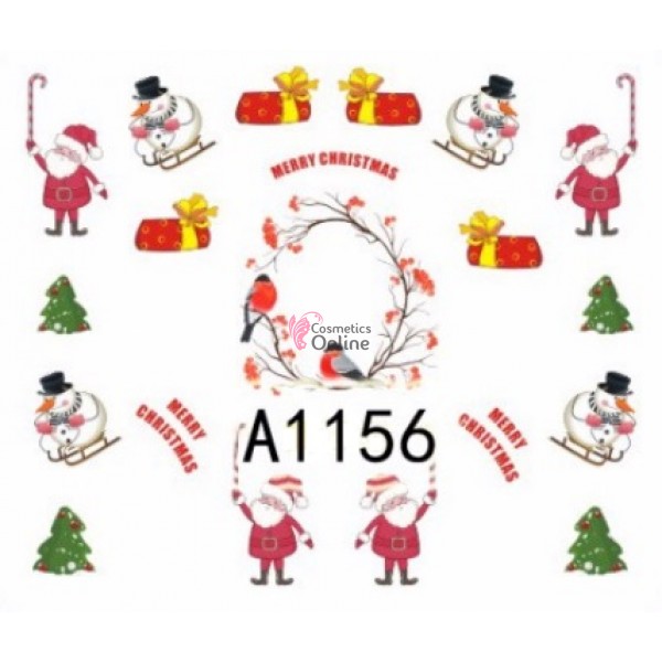 Stickere cu Apa pentru unghii cod A1156 - Sarbatori de Iarna